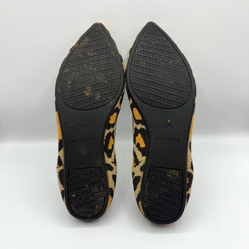 Rothy’s The Point Leopard Print Slip On Ballet Flats Women’s 8.5 - Picture 3 of 4